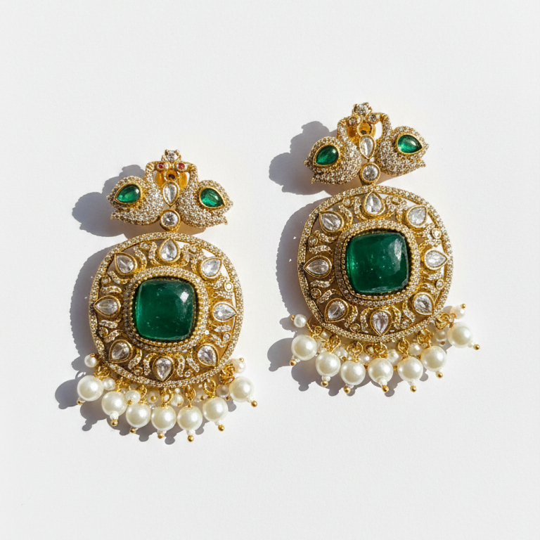 Emerald Royale Premium Zircon Necklace Set