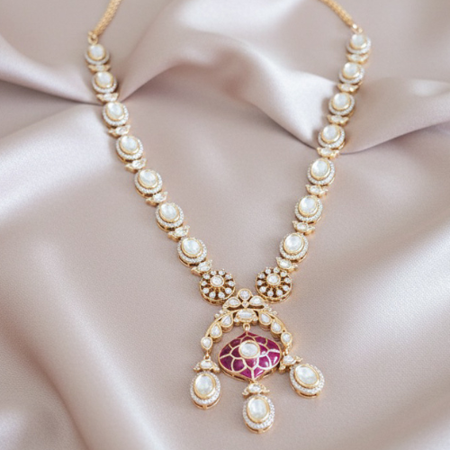 Royal Ruby & Moissanite Heritage Necklace Set